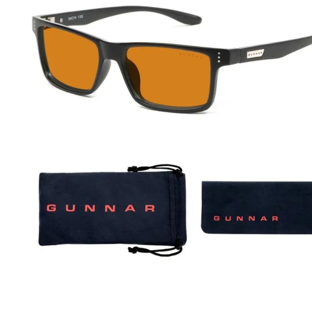 Gunnar amber lense blue light blocking glasses